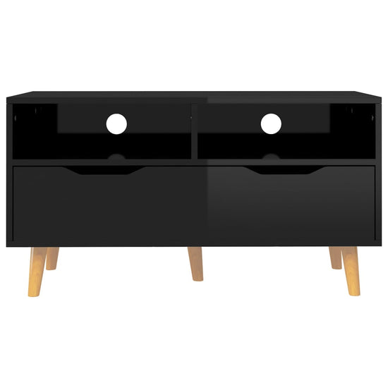 Tv-meubel 90x40x48,5 cm bewerkt hout hoogglans zwart MeubelReus