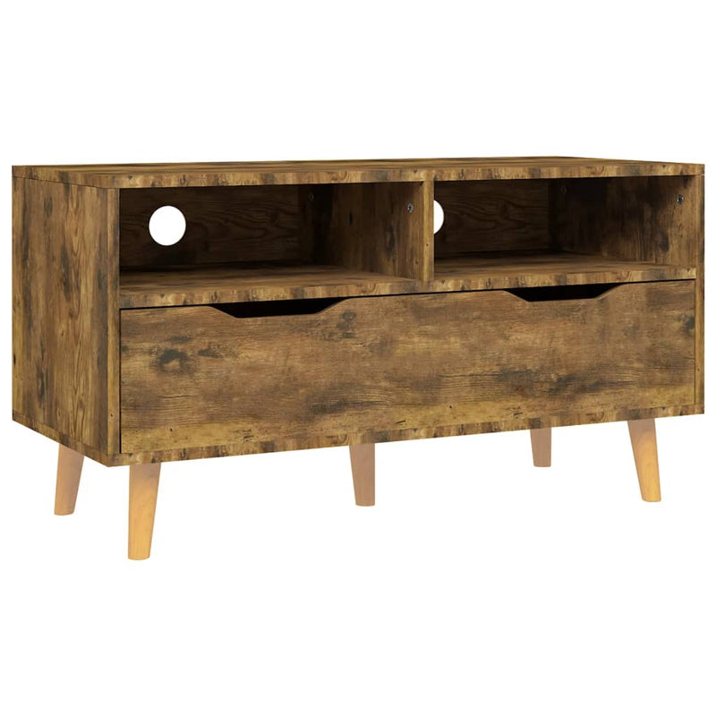 Tv-meubel 90x40x48,5 cm bewerkt hout gerookt eikenkleurig MeubelReus