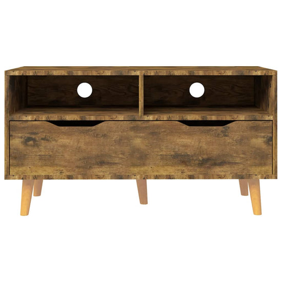 Tv-meubel 90x40x48,5 cm bewerkt hout gerookt eikenkleurig MeubelReus