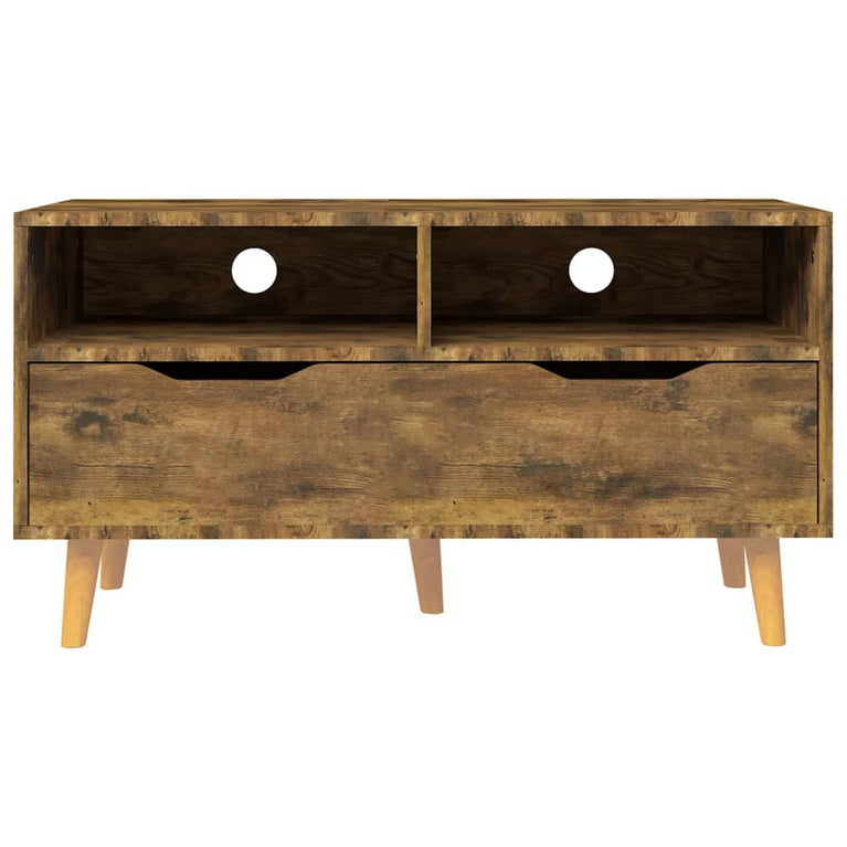 Tv-meubel 90x40x48,5 cm bewerkt hout gerookt eikenkleurig MeubelReus