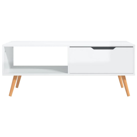 Salontafel 100x49,5x43 cm spaanplaat hoogglans wit MeubelReus