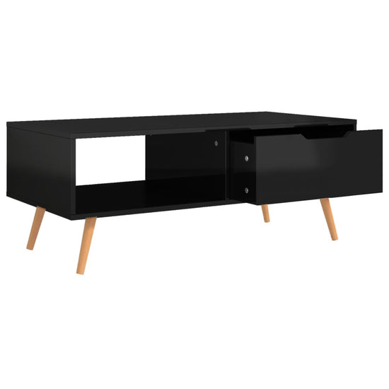 Salontafel 100x49,5x43 cm spaanplaat hoogglans zwart MeubelReus