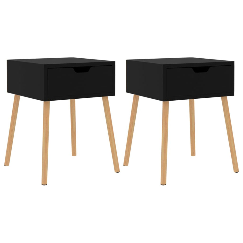 Nachtkastjes 2 st 40x40x56 cm spaanplaat zwart MeubelReus