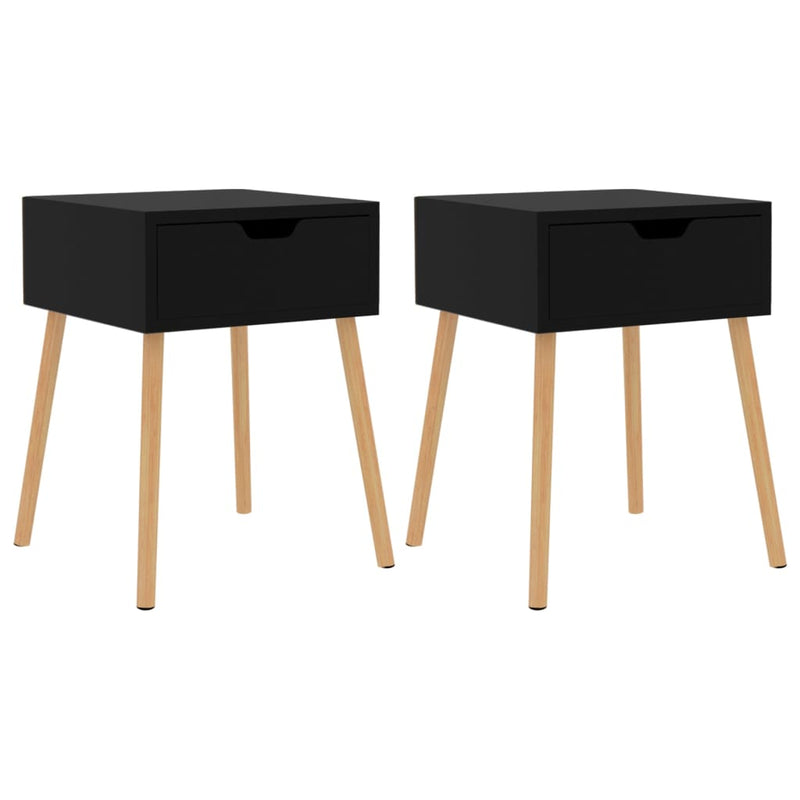 Nachtkastjes 2 st 40x40x56 cm spaanplaat zwart MeubelReus