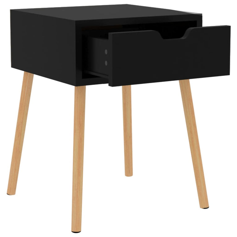 Nachtkastjes 2 st 40x40x56 cm spaanplaat zwart MeubelReus