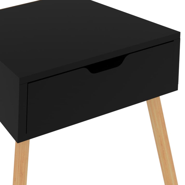 Nachtkastjes 2 st 40x40x56 cm spaanplaat zwart MeubelReus