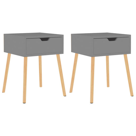 Nachtkastjes 2 st 40x40x56 cm spaanplaat grijs MeubelReus