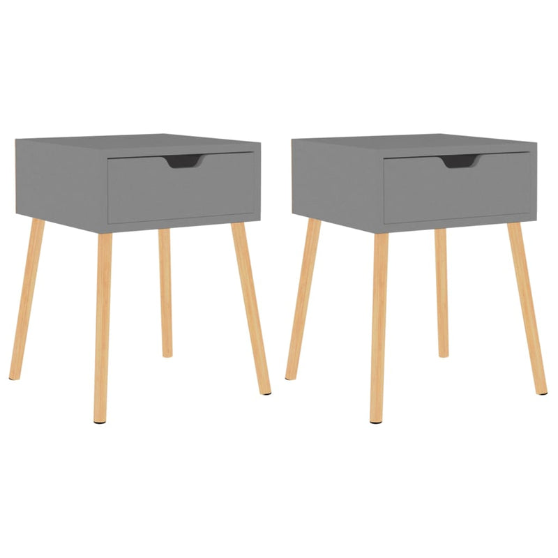 Nachtkastjes 2 st 40x40x56 cm spaanplaat grijs MeubelReus