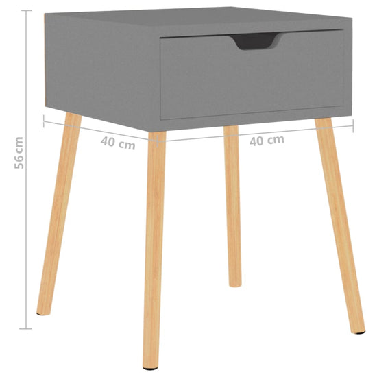 Nachtkastjes 2 st 40x40x56 cm spaanplaat grijs MeubelReus
