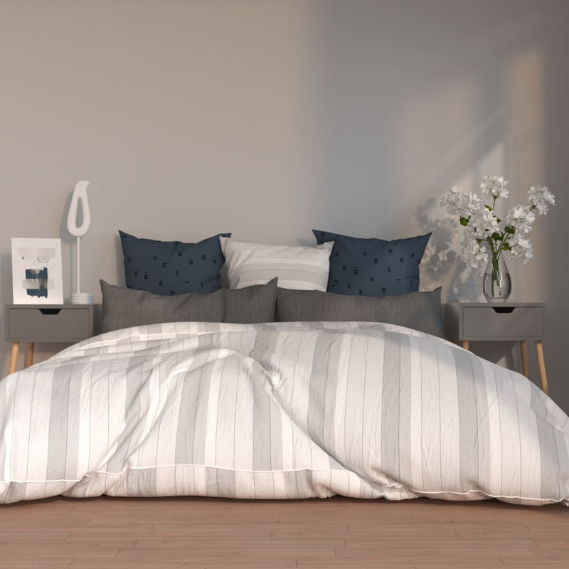 Nachtkastjes 2 st 40x40x56 cm spaanplaat grijs MeubelReus