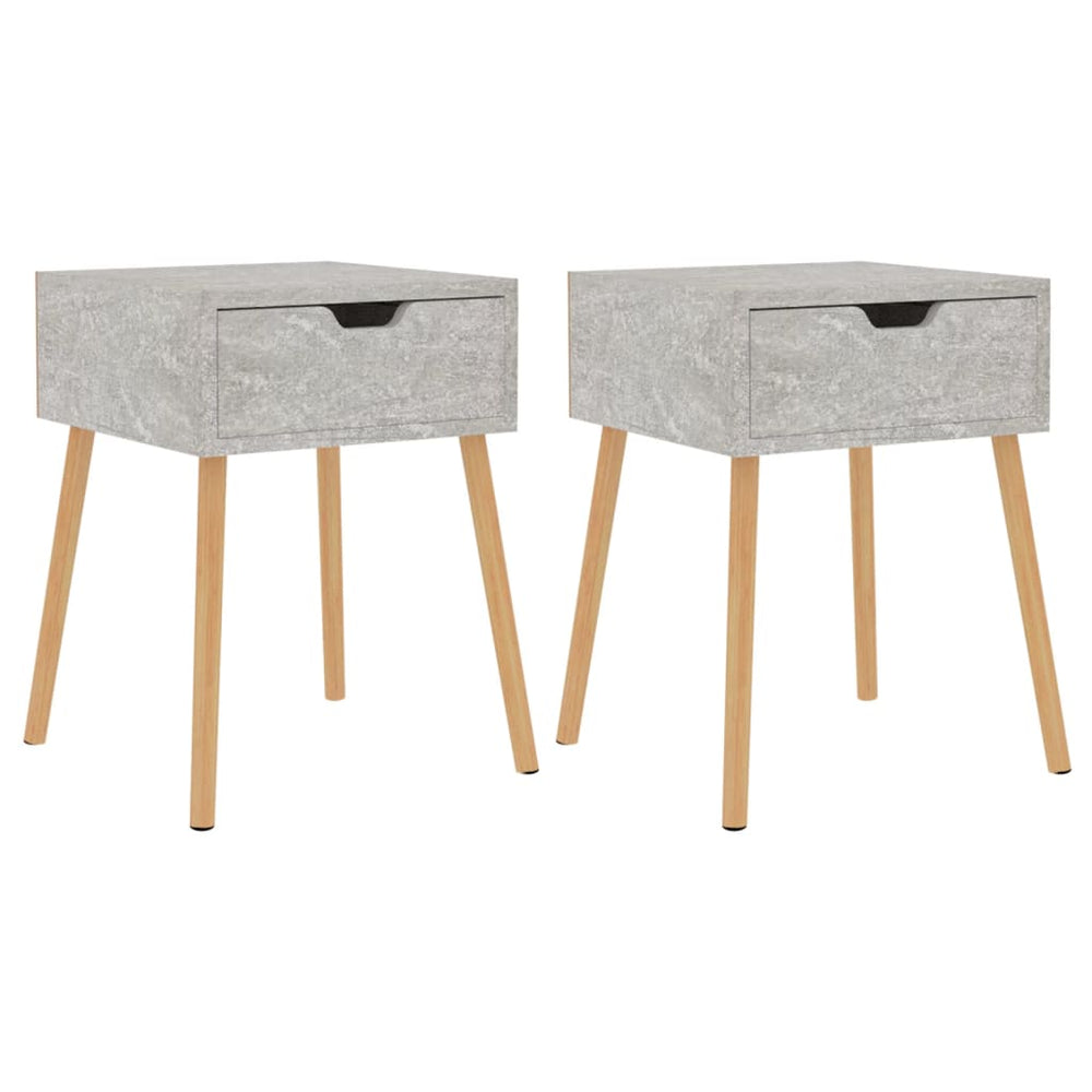 Nachtkastjes 2 st 40x40x56 cm spaanplaat betongrijs MeubelReus