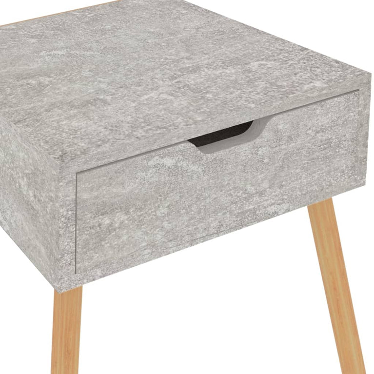 Nachtkastjes 2 st 40x40x56 cm spaanplaat betongrijs MeubelReus