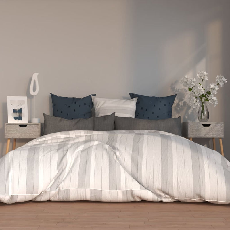 Nachtkastjes 2 st 40x40x56 cm spaanplaat betongrijs MeubelReus