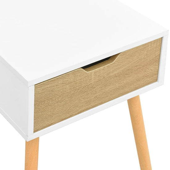 Nachtkastjes 2 st 40x40x56 cm spaanplaat wit en sonoma eiken MeubelReus