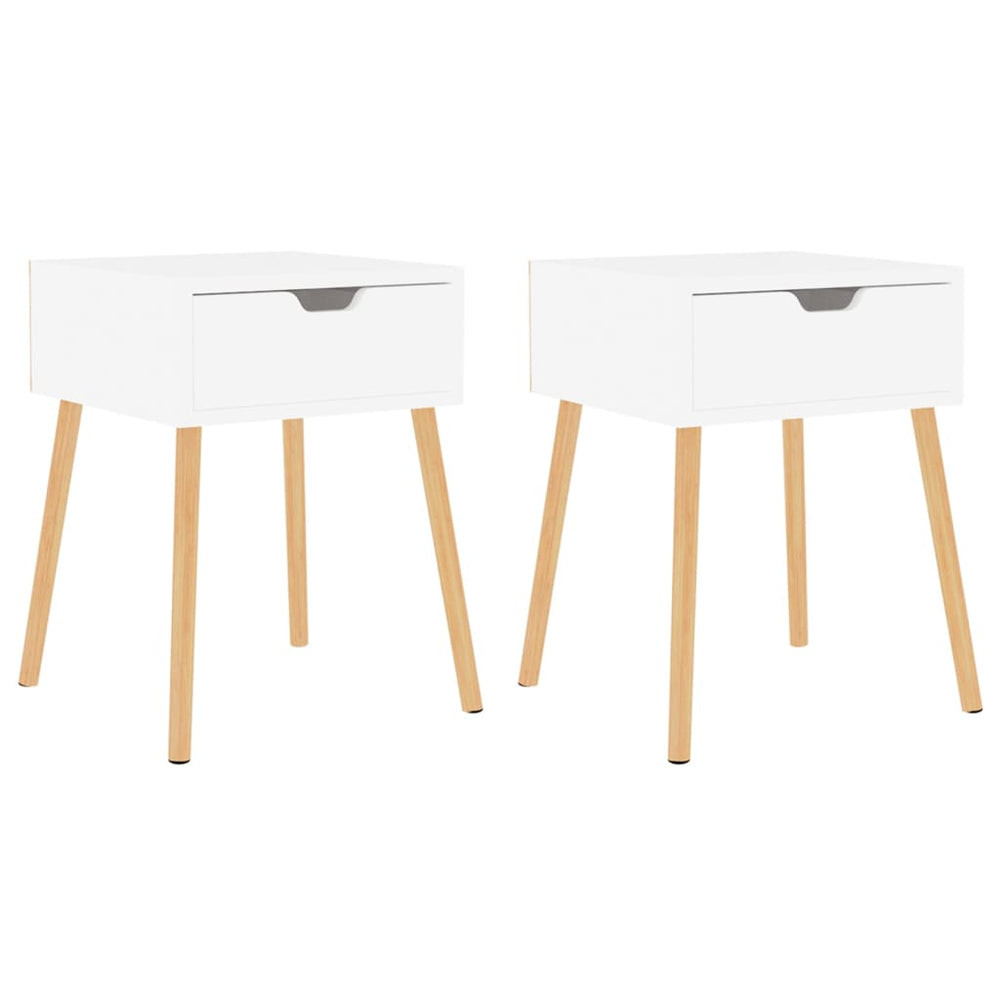 Nachtkastjes 2 st 40x40x56 cm spaanplaat hoogglans wit MeubelReus