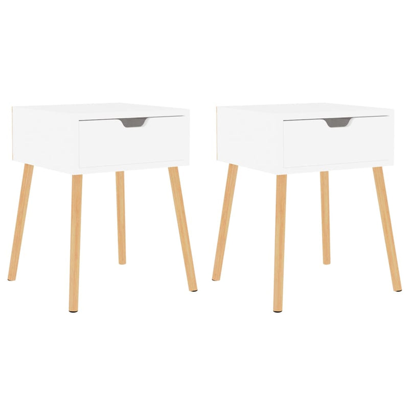 Nachtkastjes 2 st 40x40x56 cm spaanplaat hoogglans wit MeubelReus
