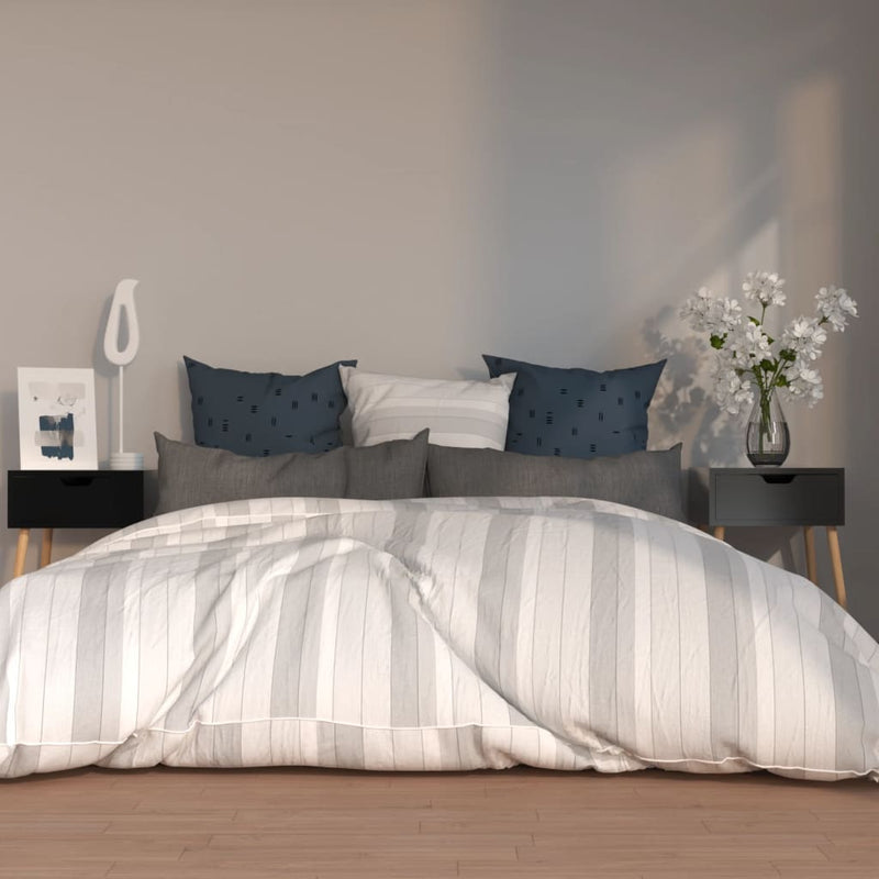 Nachtkastjes 2 st 40x40x56 cm spaanplaat hoogglans zwart MeubelReus