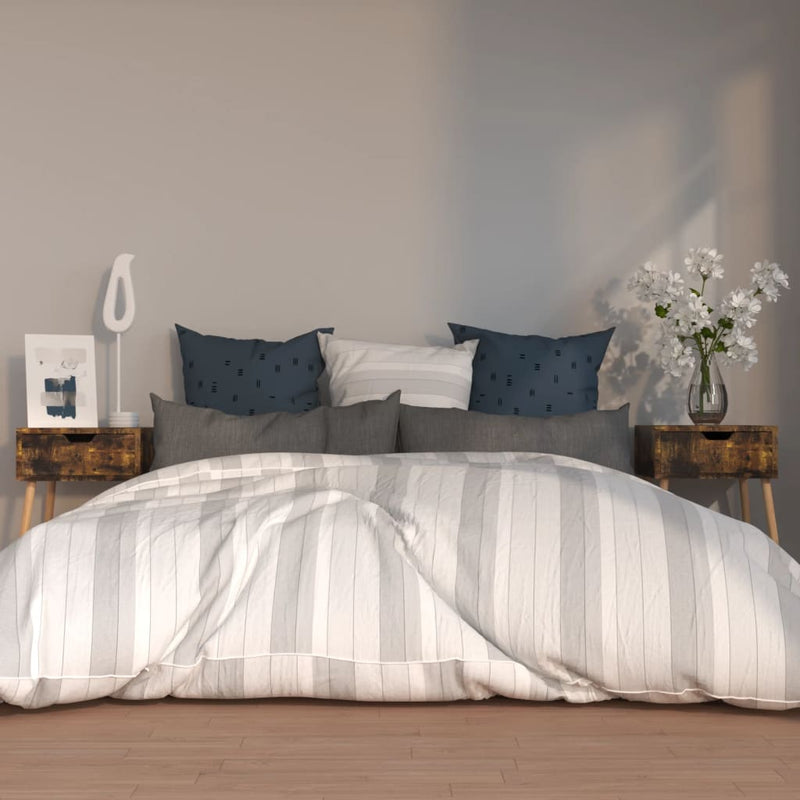 Nachtkastjes 2 st 40x40x56 cm spaanplaat gerookt eikenkleurig MeubelReus
