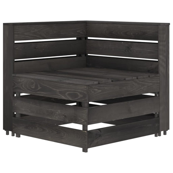 7-delige Loungeset grijs geïmpregneerd grenenhout MeubelReus