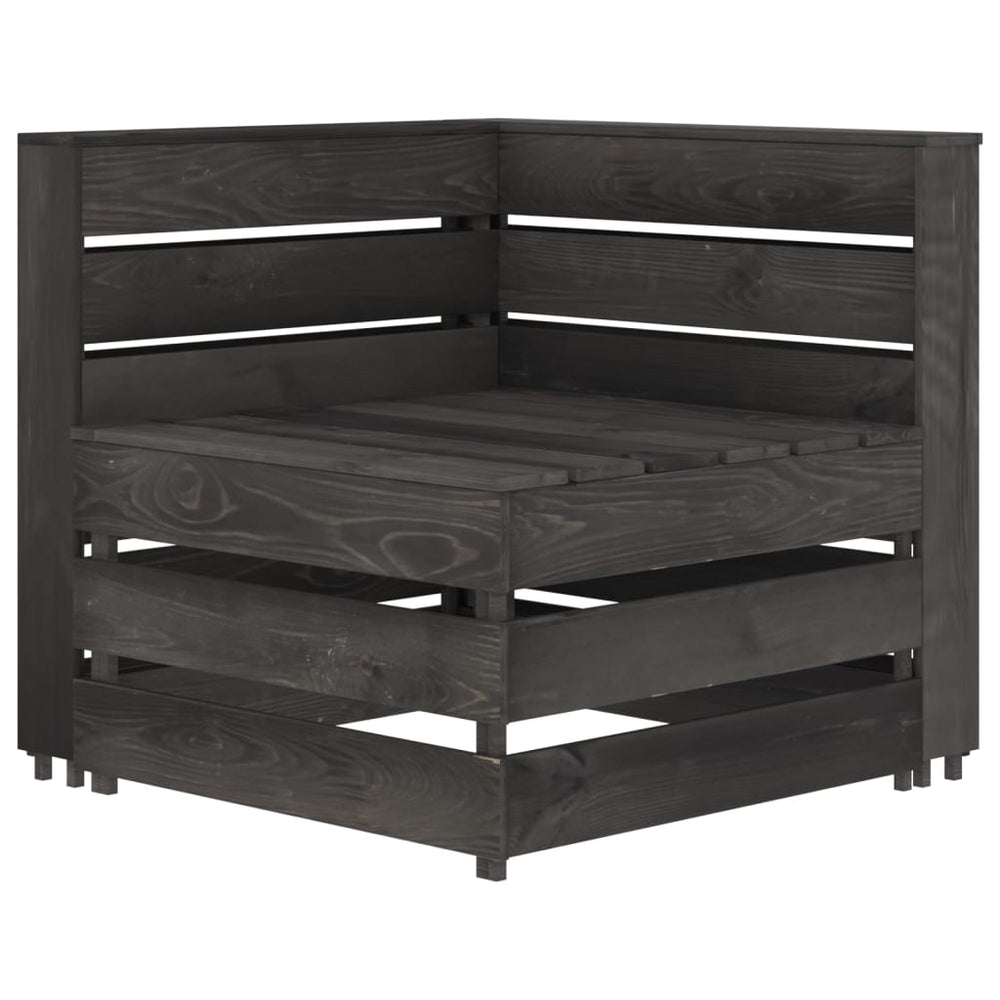 9-delige Loungeset grijs geïmpregneerd grenenhout MeubelReus