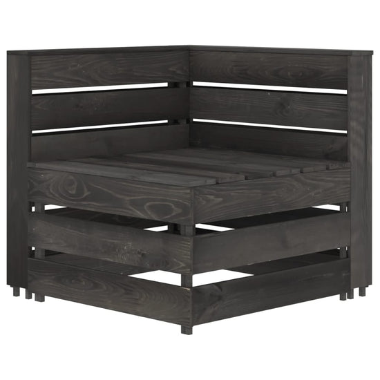 7-delige Loungeset grijs geïmpregneerd grenenhout MeubelReus