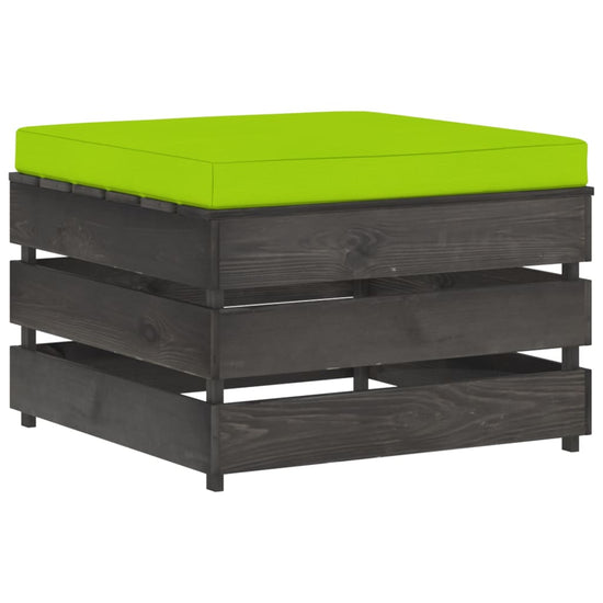 7-delige Loungeset met kussens grijs geïmpregneerd hout MeubelReus