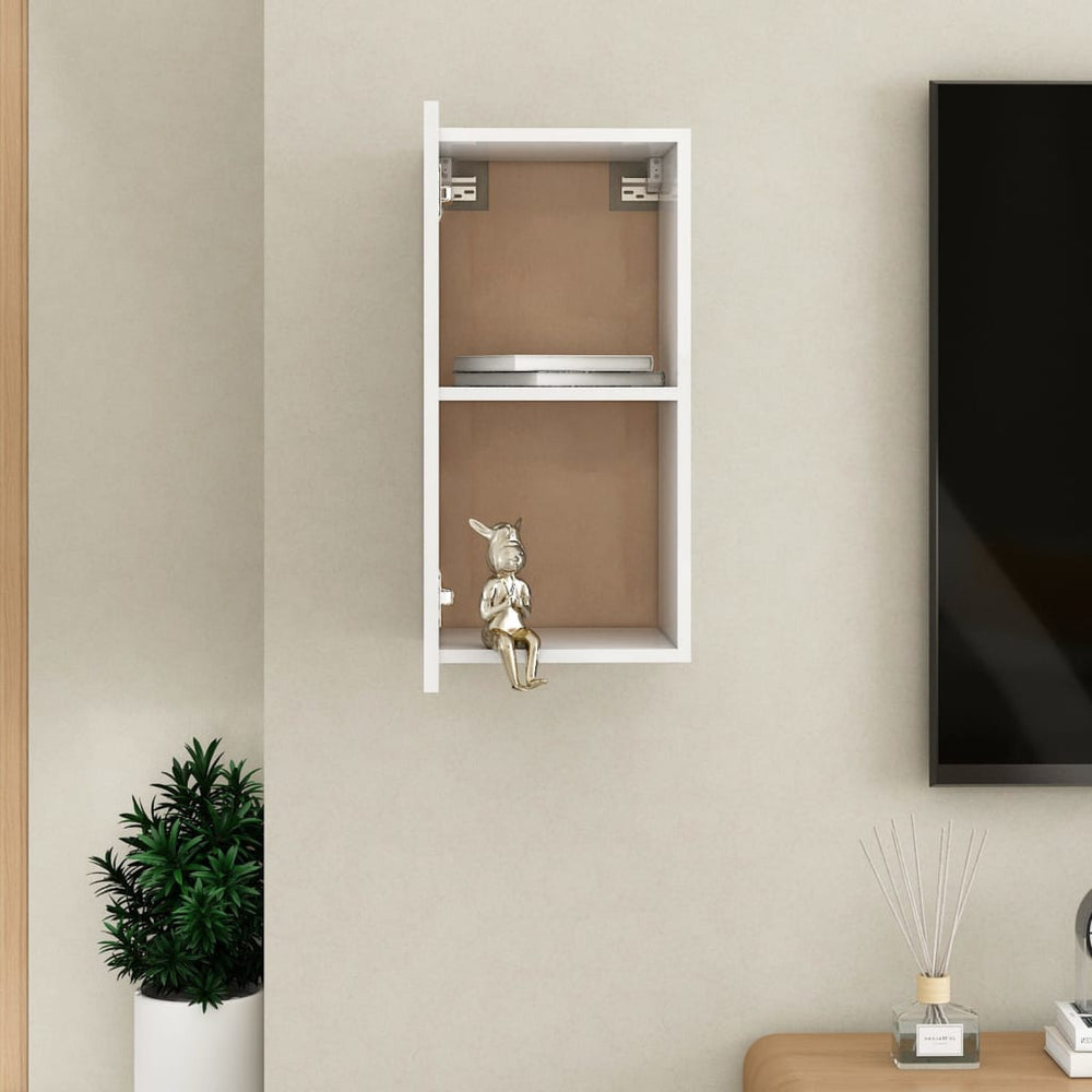 Tv-meubel 30,5x30x60 cm bewerkt hout wit MeubelReus