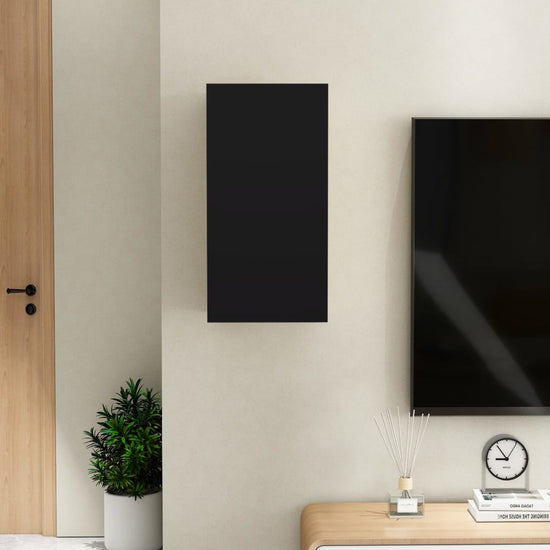 Tv-meubel 30,5x30x60 cm spaanplaat zwart MeubelReus