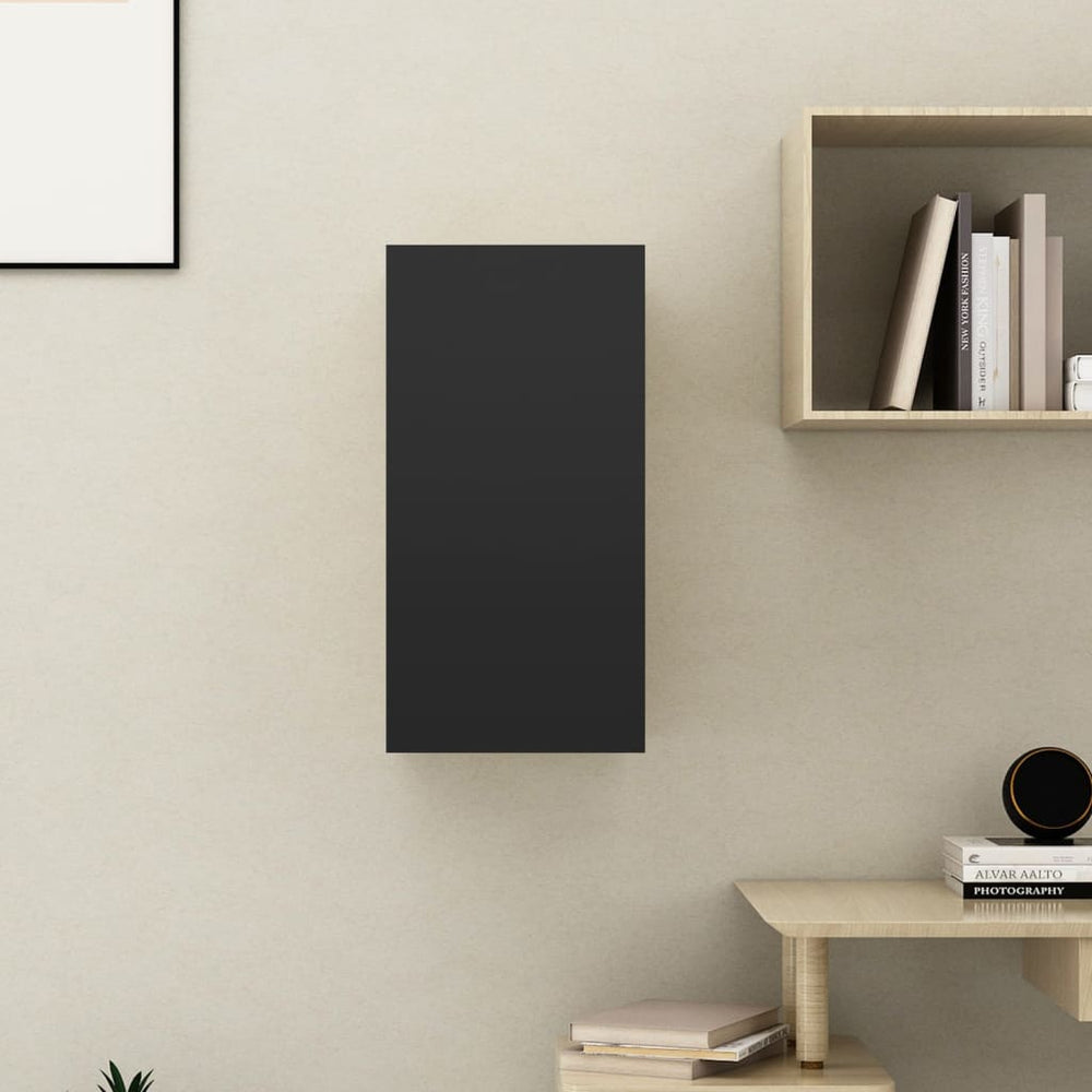 Tv-meubel 30,5x30x60 cm spaanplaat zwart MeubelReus