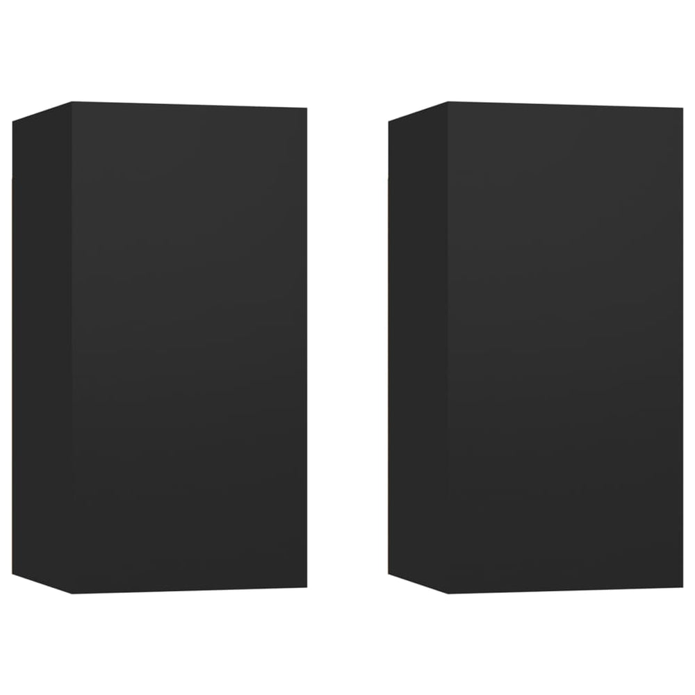 Tv-meubelen 2 st 30,5x30x60 cm spaanplaat zwart MeubelReus