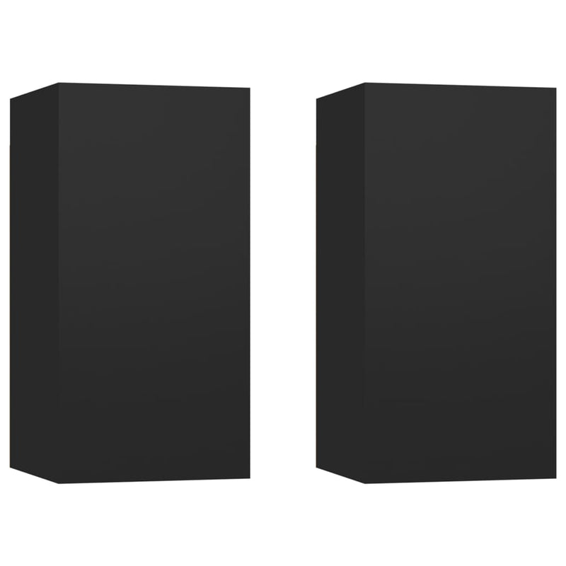 Tv-meubelen 2 st 30,5x30x60 cm spaanplaat zwart MeubelReus