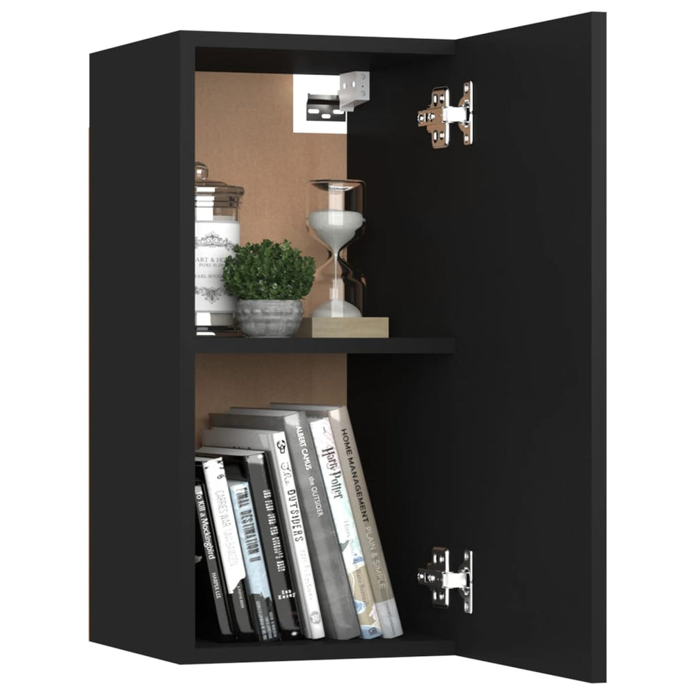 Tv-meubelen 2 st 30,5x30x60 cm spaanplaat zwart MeubelReus