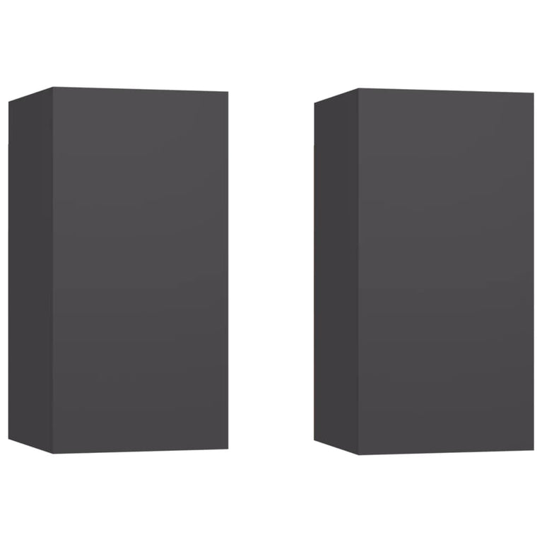 Tv-meubelen 2 st 30,5x30x60 cm spaanplaat grijs MeubelReus