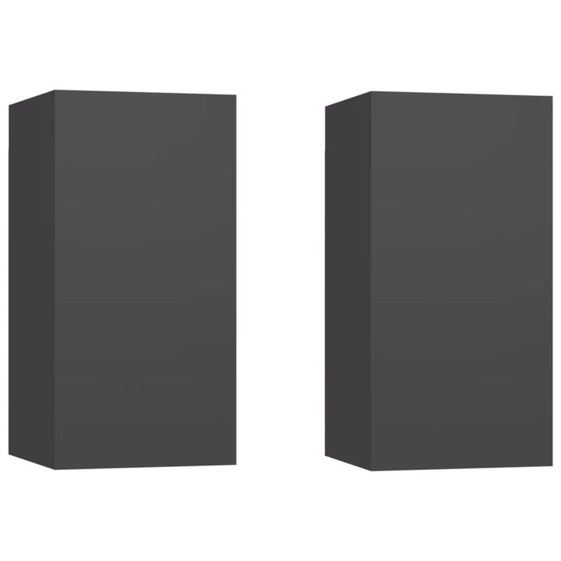 Tv-meubelen 2 st 30,5x30x60 cm spaanplaat grijs MeubelReus