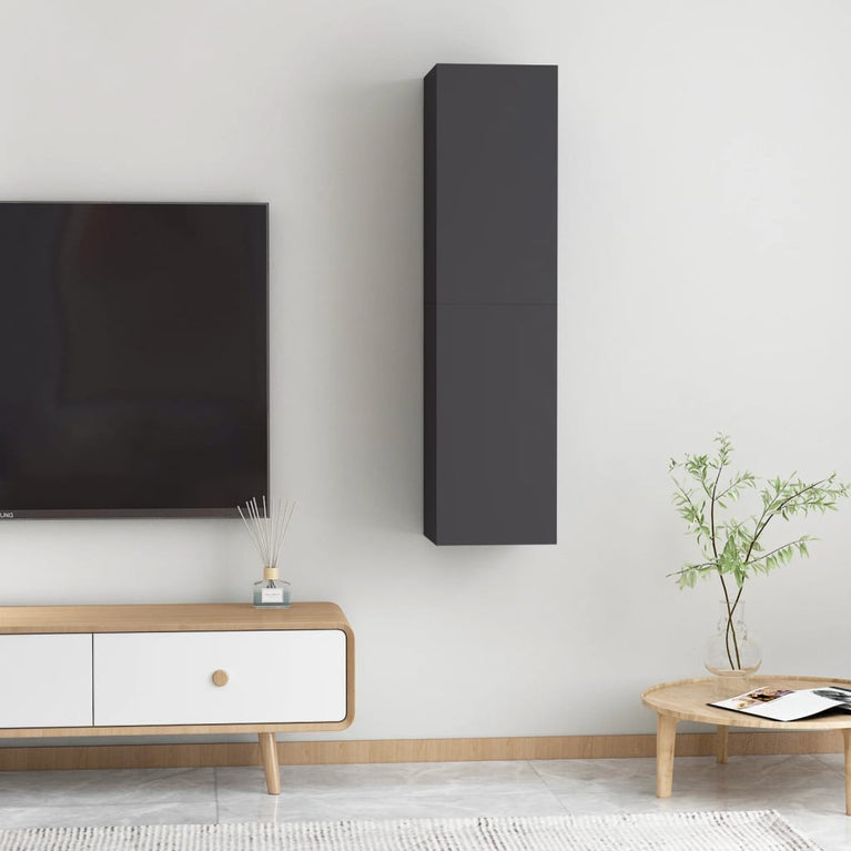 Tv-meubelen 2 st 30,5x30x60 cm spaanplaat grijs MeubelReus