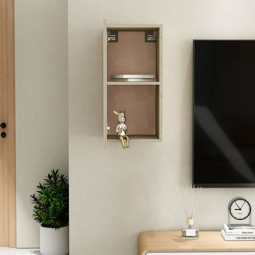Tv-meubel 30,5x30x60 cm spaanplaat sonoma eikenkleurig MeubelReus
