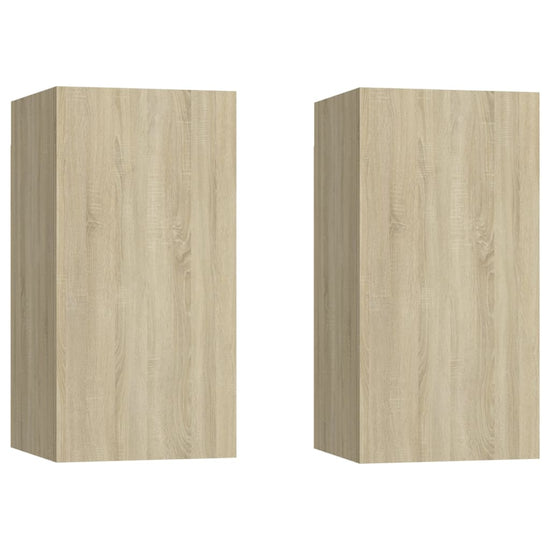 Tv-meubelen 2 st 30,5x30x60 cm spaanplaat sonoma eikenkleurig MeubelReus