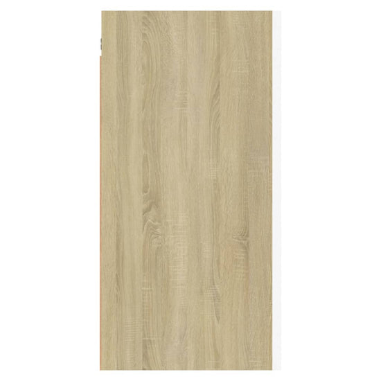 Tv-meubel 30,5x30x60 cm spaanplaat wit en sonoma eikenkleurig MeubelReus