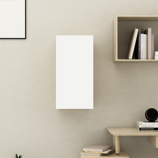 Tv-meubel 30,5x30x60 cm spaanplaat wit en sonoma eikenkleurig MeubelReus