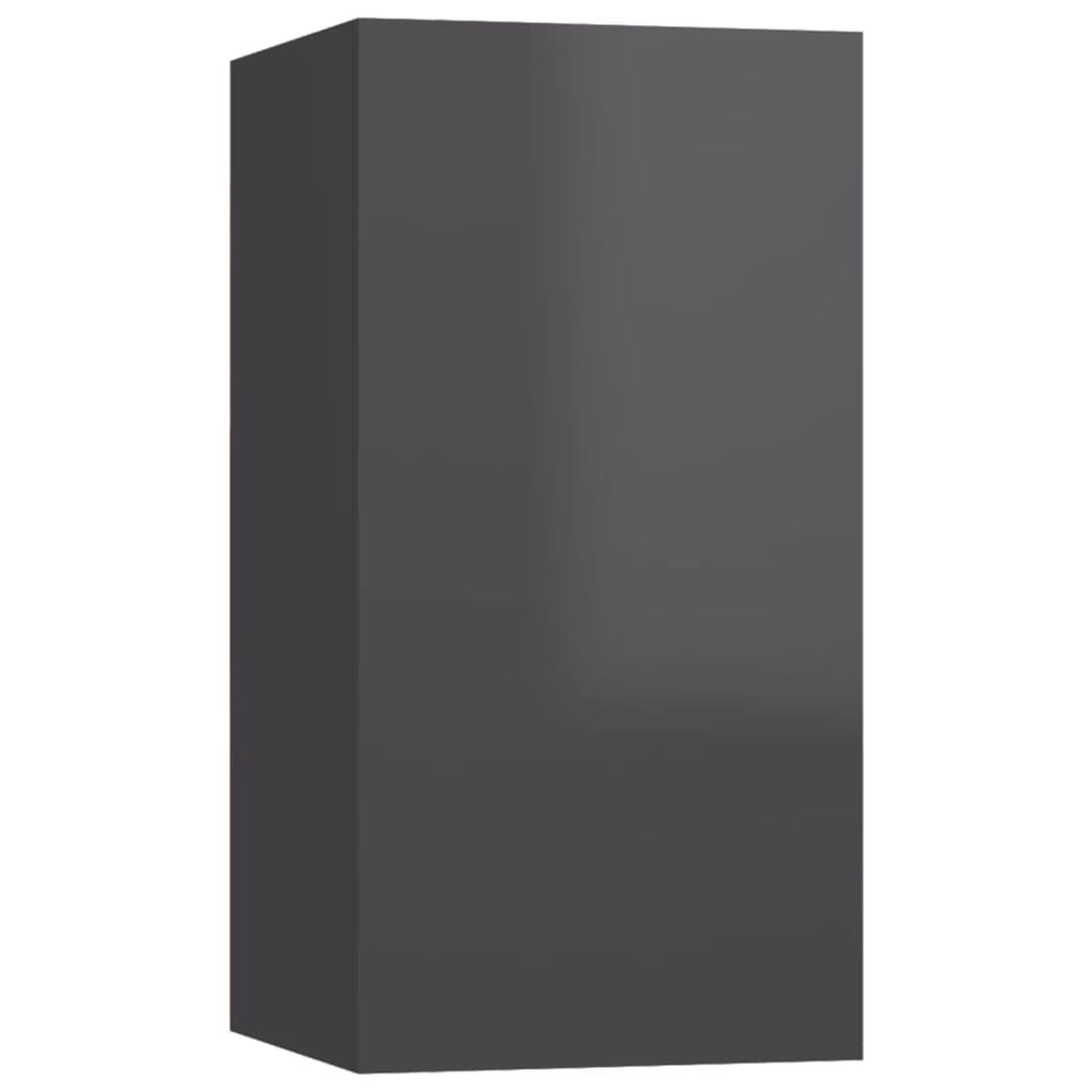 Tv-meubel 30,5x30x60 cm spaanplaat hoogglans grijs MeubelReus