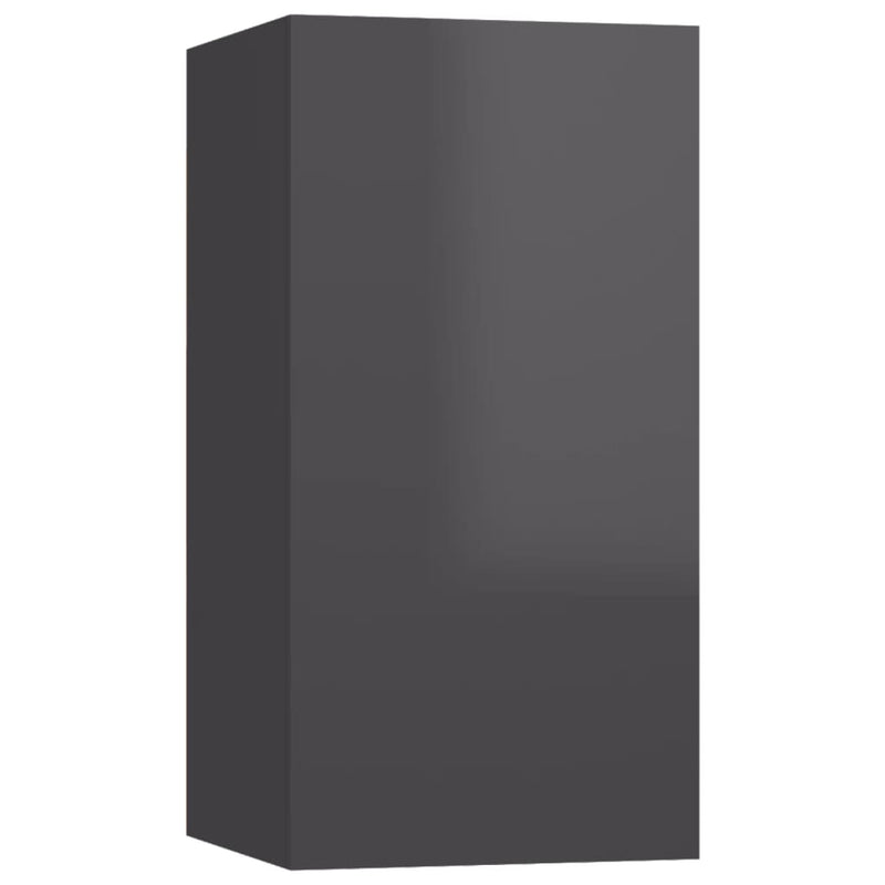 Tv-meubel 30,5x30x60 cm spaanplaat hoogglans grijs MeubelReus