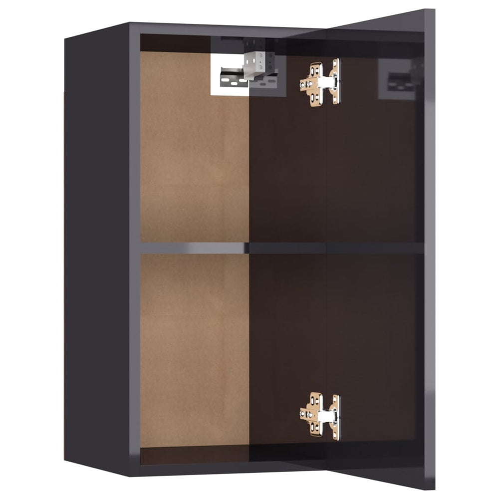 Tv-meubel 30,5x30x60 cm spaanplaat hoogglans grijs MeubelReus