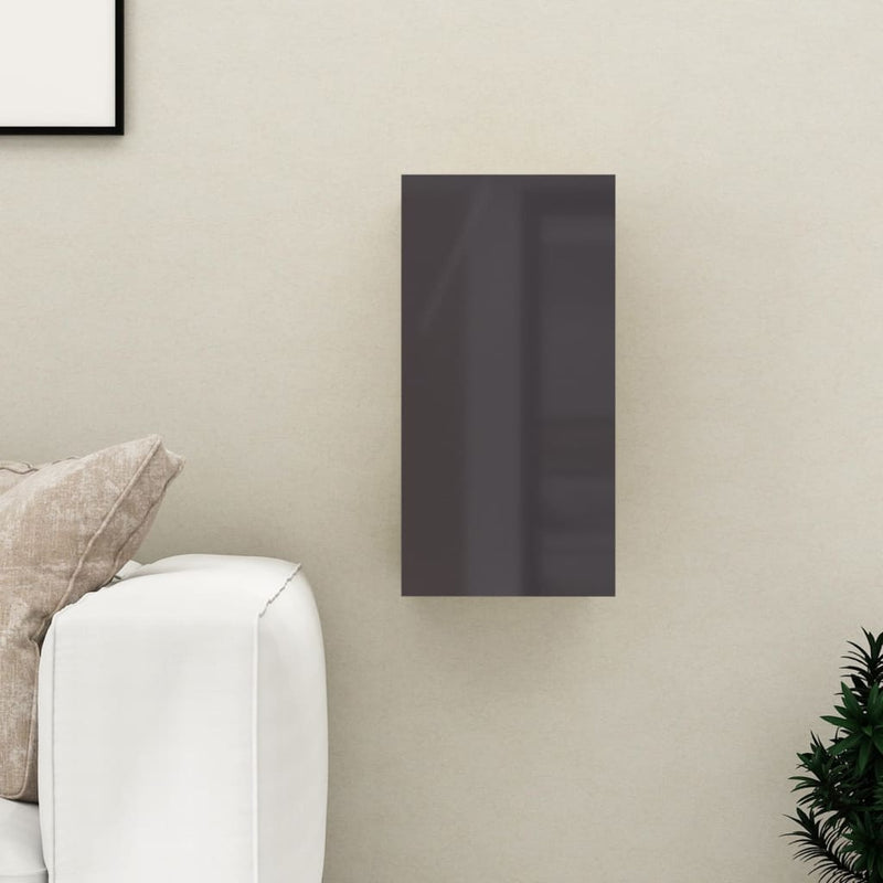 Tv-meubel 30,5x30x60 cm spaanplaat hoogglans grijs MeubelReus