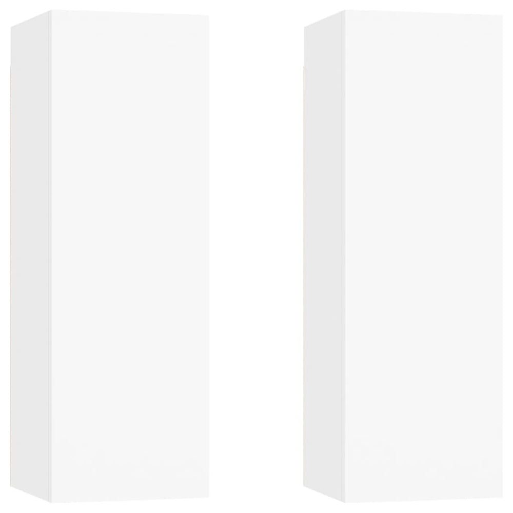 Tv-meubelen 2 st 30,5x30x90 cm spaanplaat wit MeubelReus