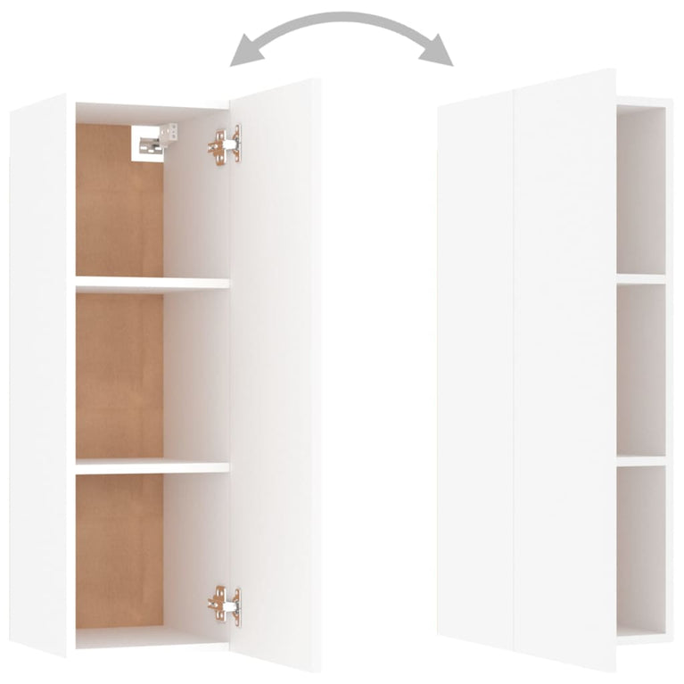 Tv-meubelen 2 st 30,5x30x90 cm spaanplaat wit MeubelReus