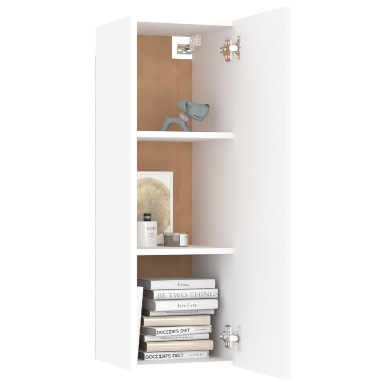 Tv-meubelen 2 st 30,5x30x90 cm spaanplaat wit MeubelReus