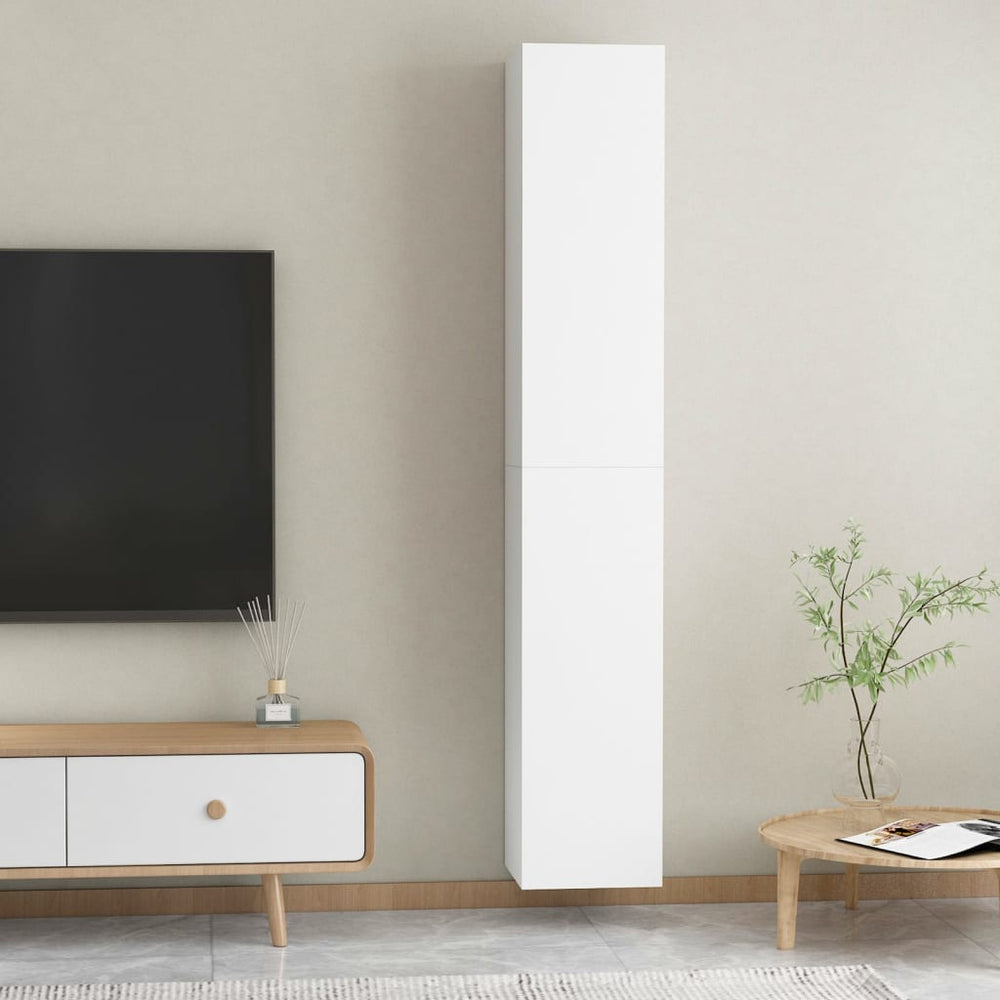 Tv-meubelen 2 st 30,5x30x90 cm spaanplaat wit MeubelReus
