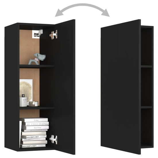Tv-meubel 30,5x30x90 cm spaanplaat zwart MeubelReus