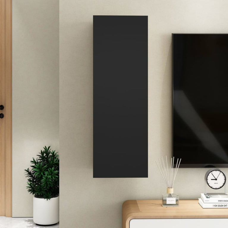 Tv-meubel 30,5x30x90 cm spaanplaat zwart MeubelReus