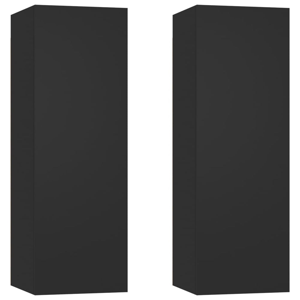 Tv-meubelen 2 st 30,5x30x90 cm spaanplaat zwart MeubelReus